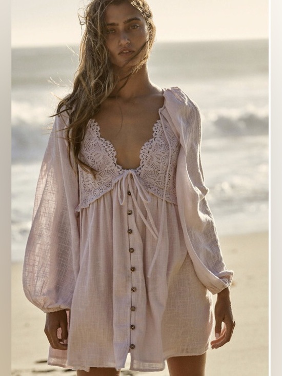 Free People Dresses & Skirts - Free People | Summer Struttin' Cotton Lace Bohemian Mini Sun Dress